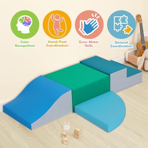 4-Pieces Climbing Toys for Toddlers: PU Leather - Soft Play Climbing for Modern - Picture 3 of 7
