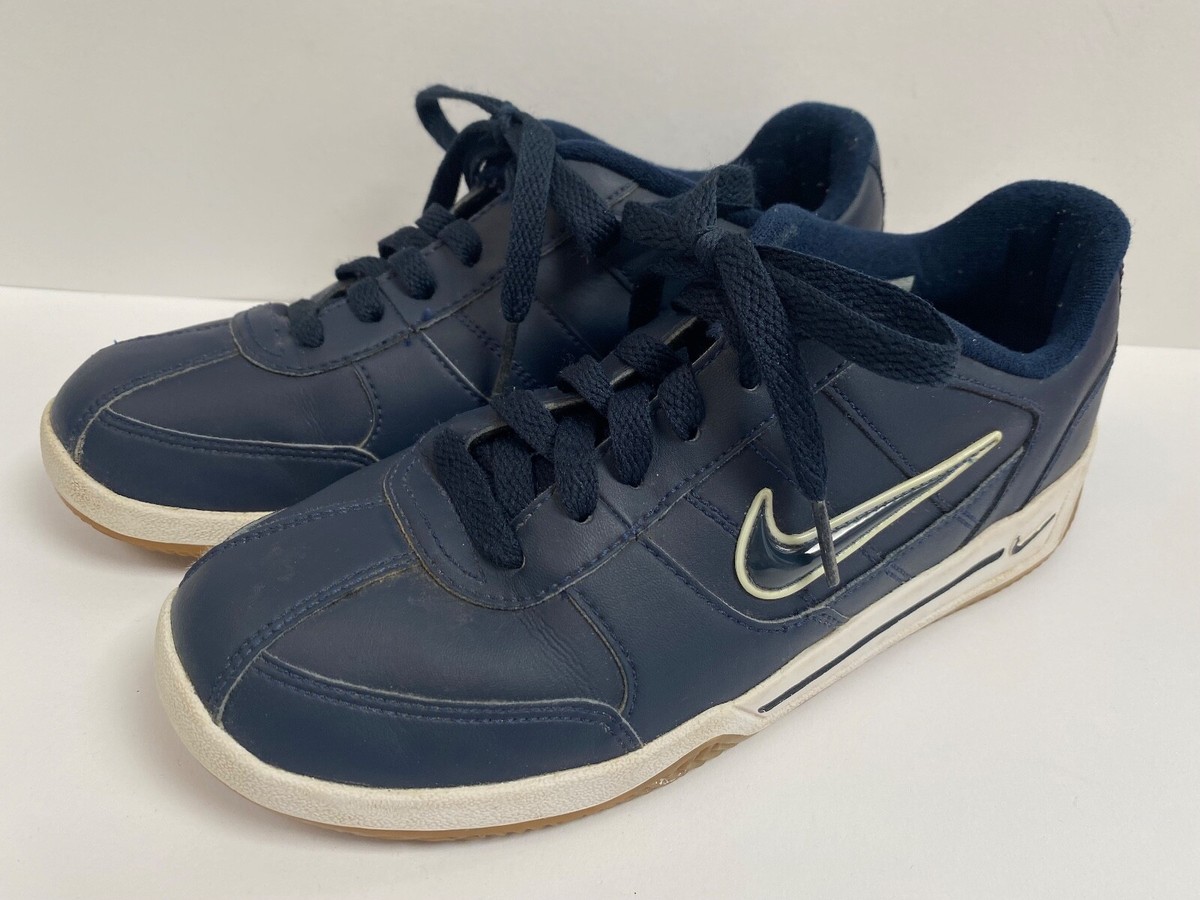 NIKE Navy Retro Trainers UK Blue Ladies Non Marking Low Top EU