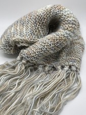 Knitted Scarf / Winter Scarf / Grey Scarf / Scarf for Women / Knit Scarf