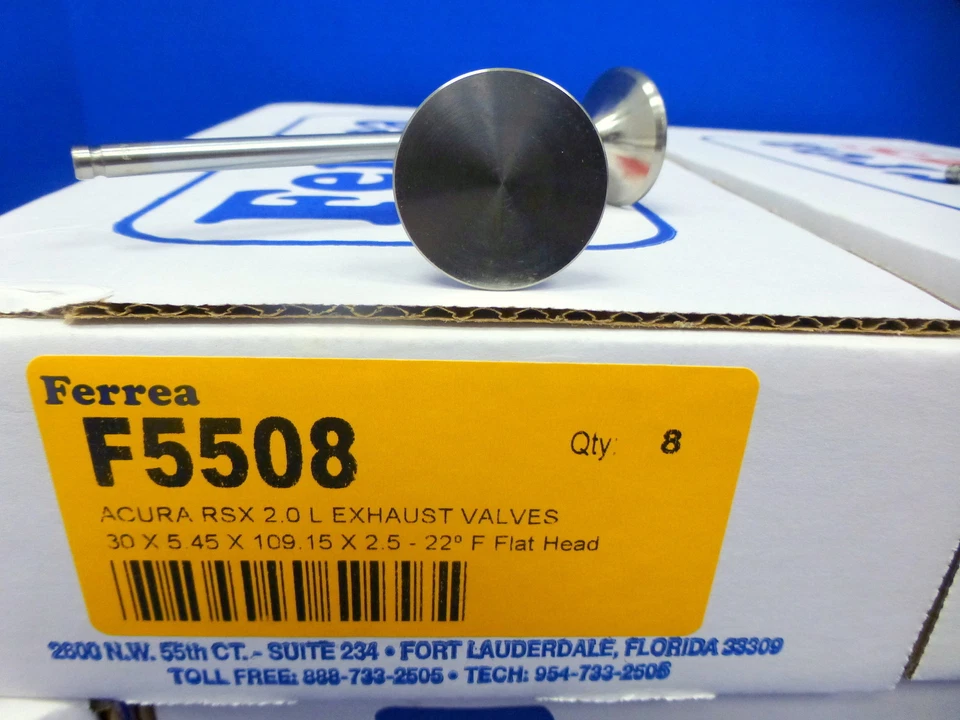 Válvulas Ferrea 5000 para Honda 2,0 L 2,4 L K20 K20A2 K20A K20Z K24 K24A Acura RSX Foto 2 de 4