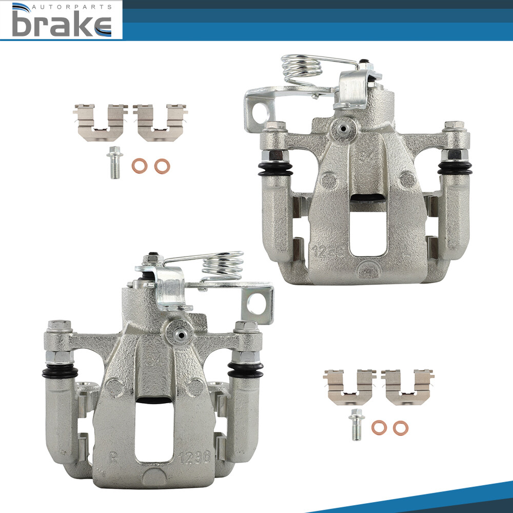 2Pcs Rear Brake Calipers with Bracket Fit 2012-2017 Hyundai Accent