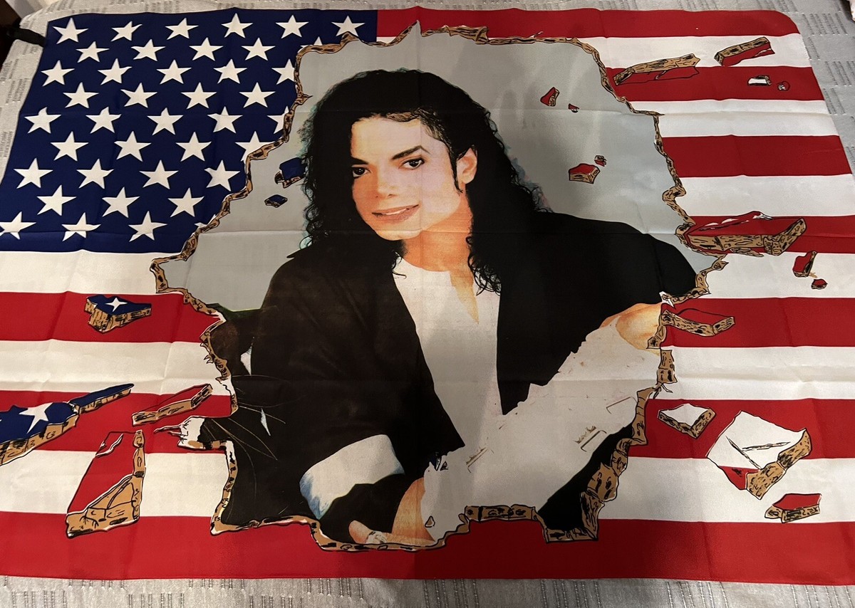 MICHAEL JACKSON Vintage Flag Rare | eBay