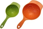 2 Mini Colanders Small for Berries Fruit Veggies with Handle
