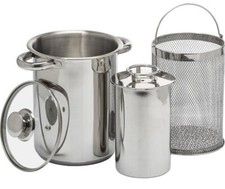 Mehrzwecktopf mit Siebeinsatz und 1,5 kg Schinkenkocher Kochtopf Topf