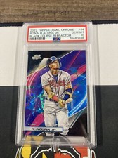 2022 Topps Chrome Cosmic Acuna JR. #44 - Black Eclipse Refractor x/10 - PSA 10