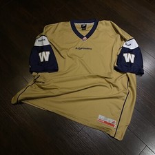 Winnipeg Blue Bombers Football Jersey Gold Men’s Size 4XL CFL Reebok Flaws Read