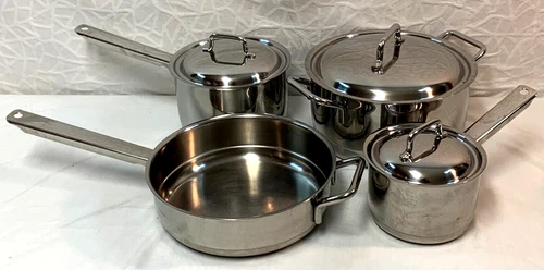 Seven (7) Piece SITRAM Le Chef Stainless Steel Cookware ~ Made In France