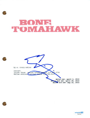 Evan Jonigkeit “Bone Tomahawk” Signed Autograph Movie Script Screenplay