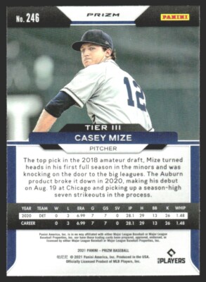 2021 Panini Prizm Pink Casey Mize #246 JJ1 | eBay
