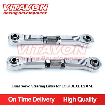 VITAVON CNC Alu 7075 Dual Servo Steering Links For LOSI DBXL E2.0/GAS 5B