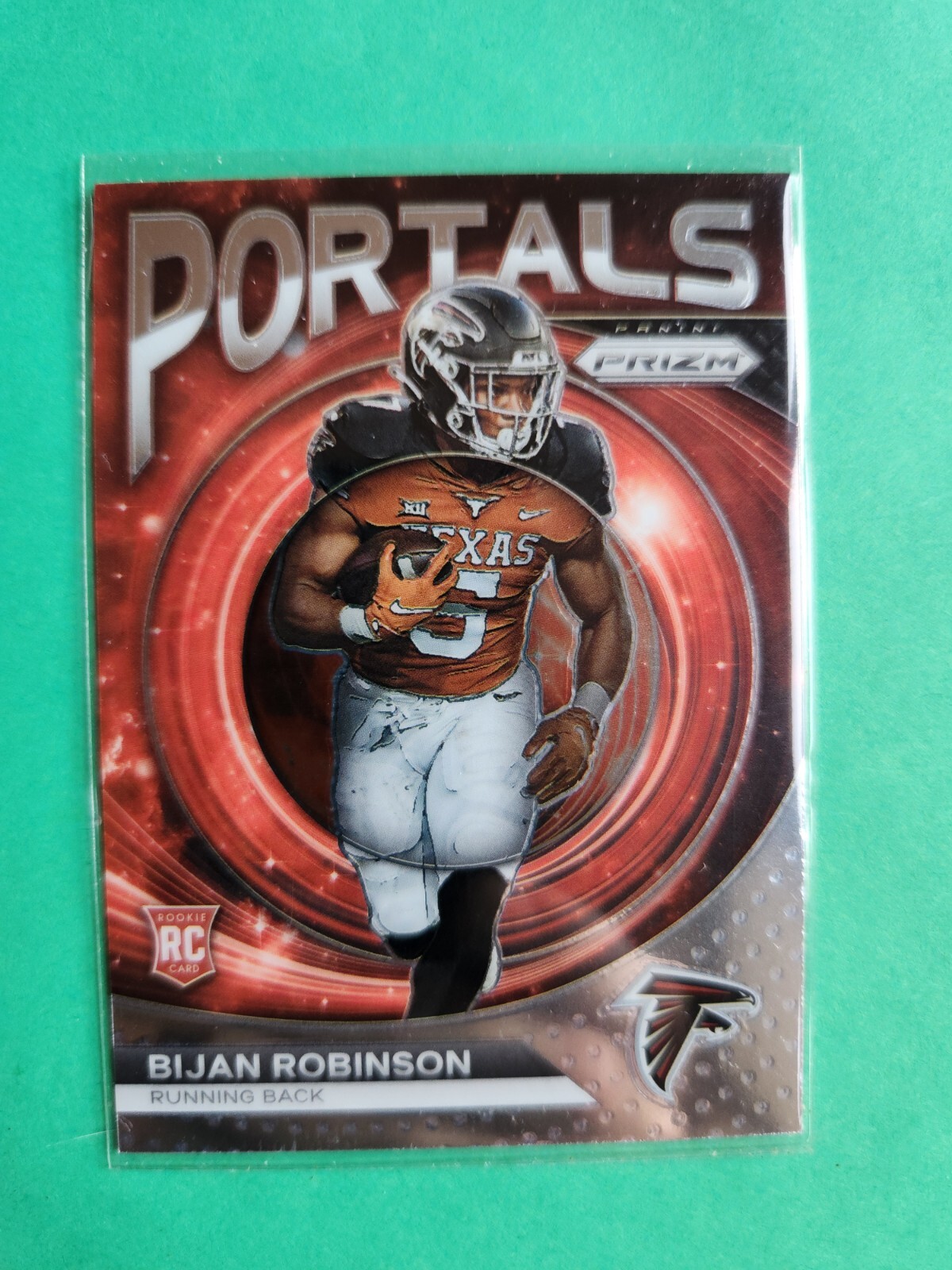 2023 Panini Prizm Football Bijan Robinson RC Portals Insert #PO-8 Falcons