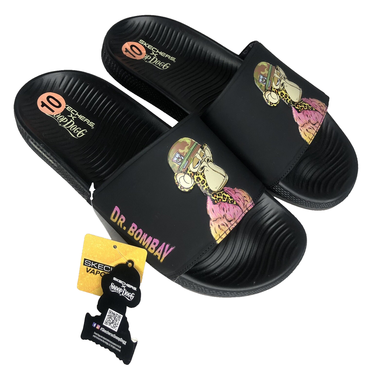 Skechers x Snoop Dog Slides Men's Sz 10 Dr. Bombay Smoking Ape