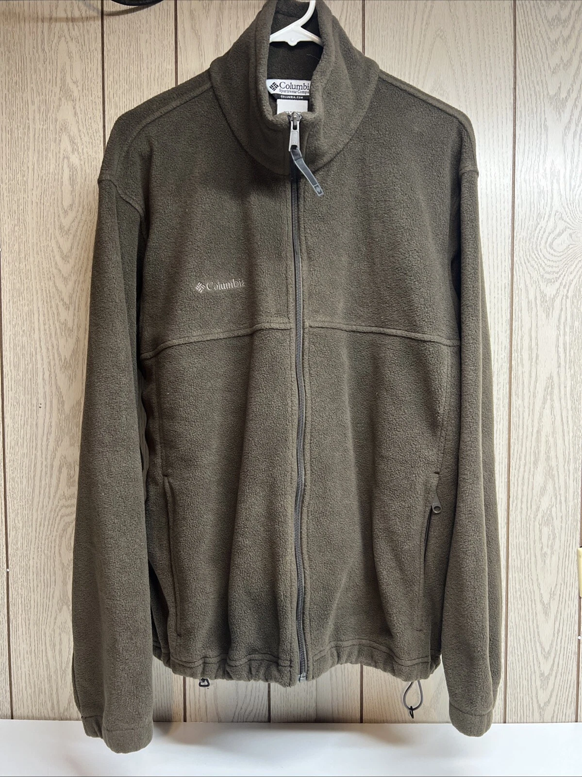 Columbia Sportswear Mens L Long Sleeve Zip Up Outdoor Relaxed Fit Jacket Olive