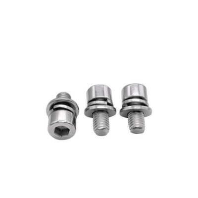 304 Stainless Steel Hex Socket Cap Head SEMS Screws With Flat Spring Washers
