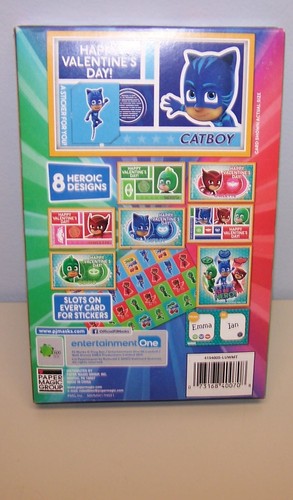 Valentines Day Exchange Cards (Box of 32) PJ Masks with Stickers - Picture 4 of 4