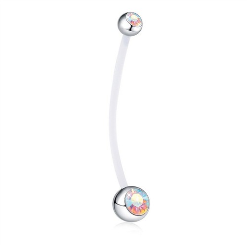 Schwangerschaftspiercing Bauchnabel Piercing Stab Bioplastik Nabelring Schmuck - Picture 5 of 8