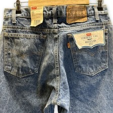 VINTAGE ORANGE TAB LEVI JEANS STRAIGHT LEG 40509-0214 33x31 NOS WITH TAGS USA