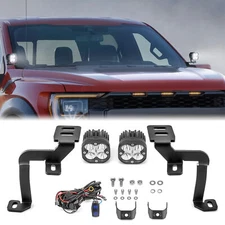 for Ford F150 / Raptor 2021-2022 23 24, 40W LED Light Pod & Hood Mounts & Wiring