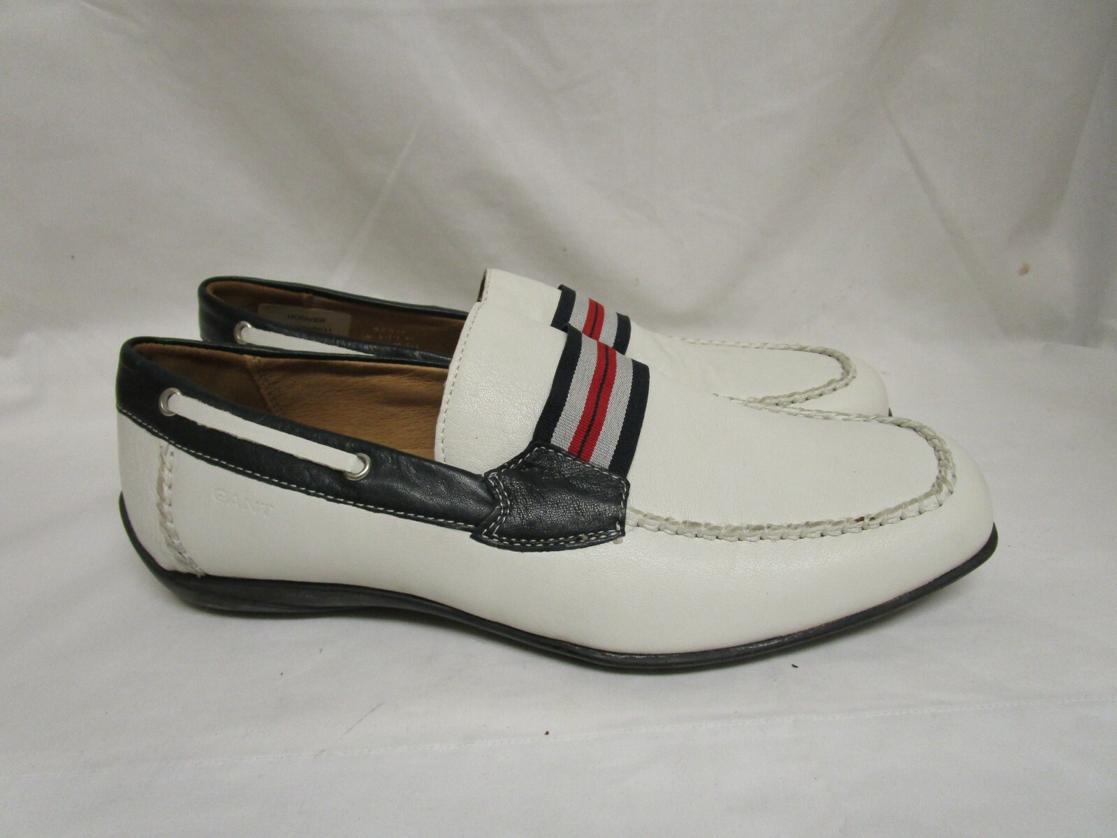 Gant Men White/Navy/Red Leather shoes 
