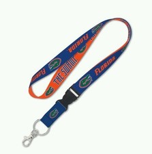 FLORIDA GATORS LANYARD KEY CHAIN W/DETACHABLE BUCKLE 1" WIDTH 22" LENGTH