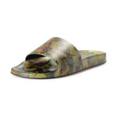 Versace Men's ''St.Baroccoflage'' Print Pool Slide Flip Flops Shoes