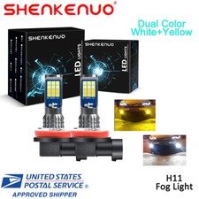 H8 H11 Switch Whitegolden Yellow Dual-color Front Led Fog Light Lamp Bulbs Drl