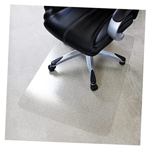 Large Office Chair Mat for Standard Pile Carpets, Rectangular Clear 48