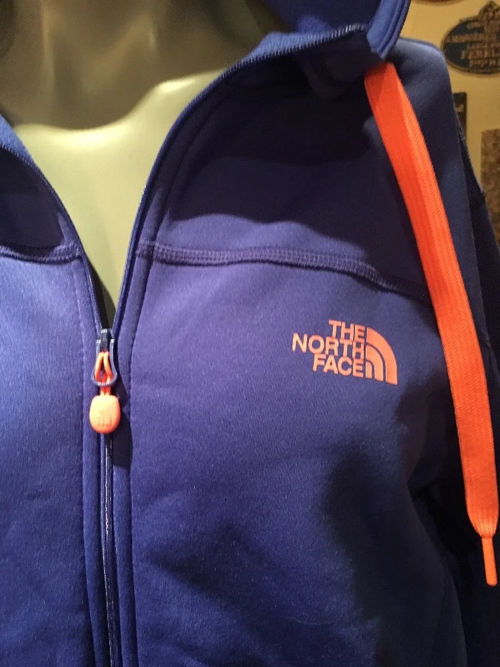 North Face Front Sweatshirt Jacket Hoodie Large XL Monster Blue GUC - Photo 4/4