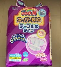 New Goon Diaper Super BIG Tape 15-35kg 1 pack 28 sheets Daio Paper Baby from JP