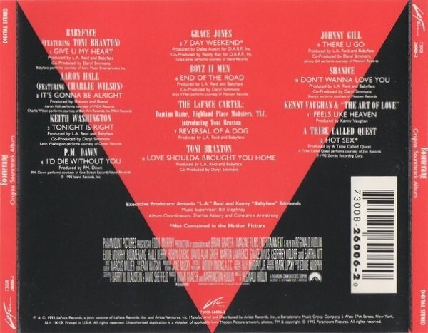 Various Artists - Boomerang: Original Soundtrack (CD, 1997, LaFace