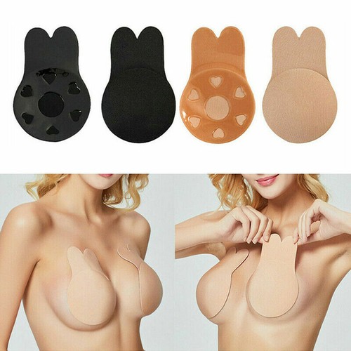 Women Invisible Silicone Strapless Bra Push Up Adhesive Rabbit Lift Up Stick On - Picture 2 of 15