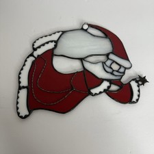 Santa Suncatcher Christmas Star Window Hanging Decoration Stained Glass