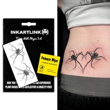 INKARTLINK Love Spider Temporary Tattoos, Realistic Waterproof
