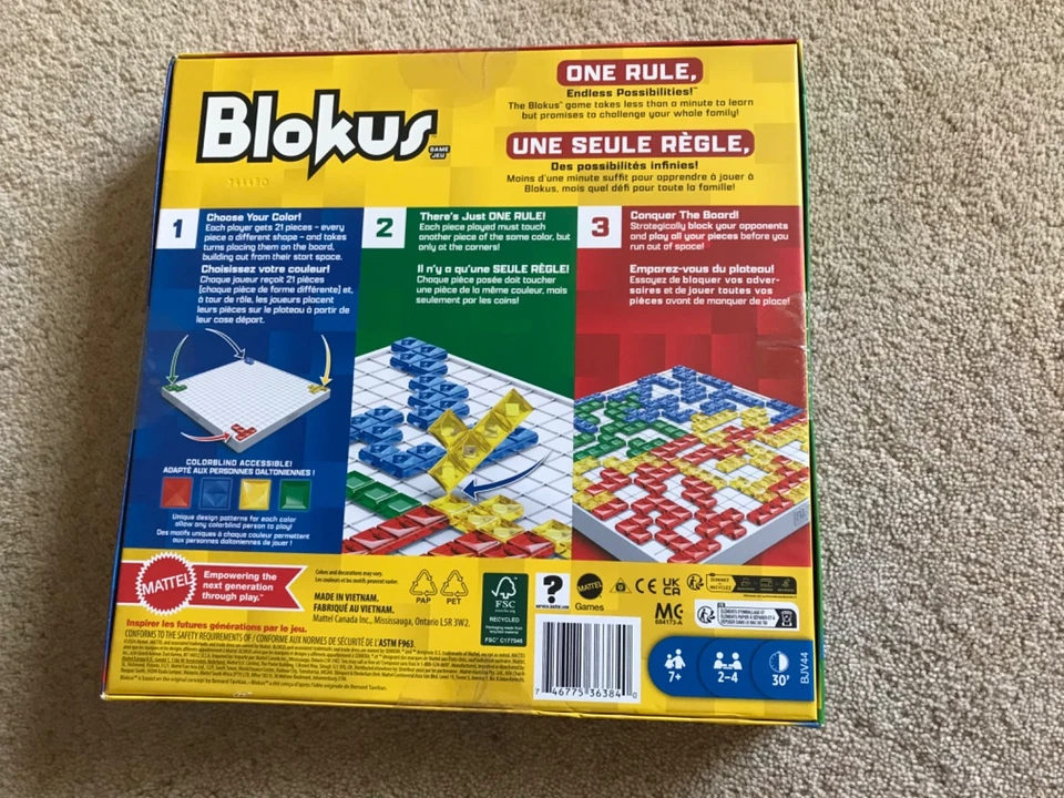 Mattel Blokus Educational family strategy board game. Brand new, sealed. - Image 2 of 4