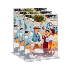 4x6 Acrylic Picture Frame, 3 Pack Double-Sided Clear Acrylic Picture Frames, ...