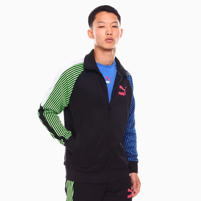 PUMA Mens Dazed T7 Iconic Logo Track Jacket Black Zipper 533527-01 - NWT