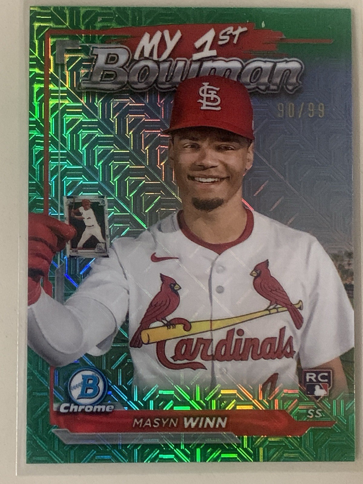 2024 Bowman Chrome My 1st Bowman Masyn Winn Green Mojo Refractor /99 #M1B-22
