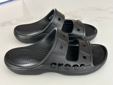 Crocs Baya 2 Strap Black Slide Sandals Size 7 NWT
