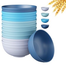 10 PCS Unbreakable Cereal Bowls,Dishwasher  Microwave Safe Wheat Straw Bowls...