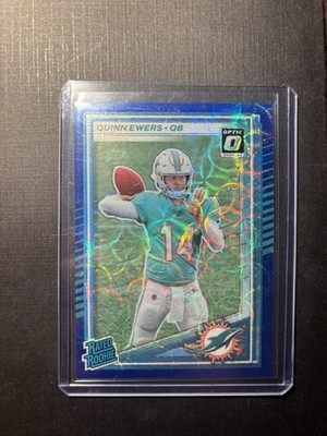 2025 Panini Donruss - Rated Rookie Quinn Ewers #342 Optic Blue Scope Prizm (RC)