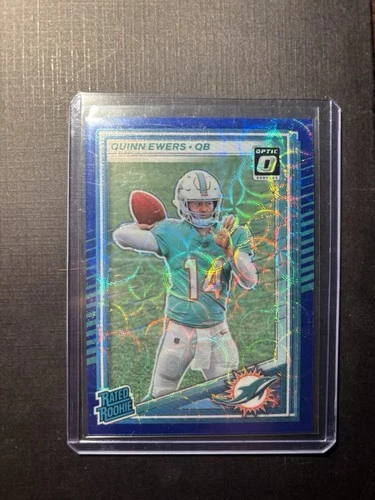 2025 Panini Donruss - Rated Rookie Quinn Ewers #342 Optic Blue Scope Prizm (RC)