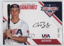 2020 Panini USA Baseball Stars & Stripes 151/499 Jack Bulger #18U-JB Auto 0g4