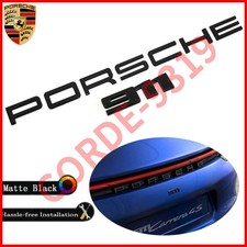 New Matte Black For Porsche New 911 Letters Rear Badge Emblem Set Look Deck Lid New Matte Black For Porsche New 911 Letters Rear Badge Emblem Set Look Deck Lid