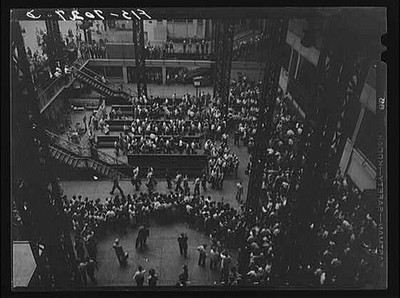 Photo:New York NY 1940s Draftees Boarding Train Induction Center Crowd