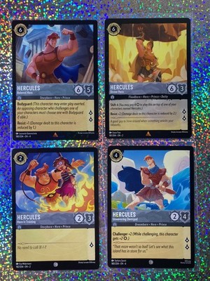 Lorcana Rare Regular Hercules: 108/204 Beloved Hero; 181/204 Divine Hero