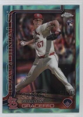 2025 Topps Chrome Aqua Lava Refractor 28/199 Gordon Graceffo #256 Rookie RC lz7