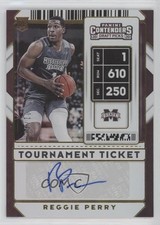 2020 Panini Contenders Draft Picks Tournament Ticket 1/49 Reggie Perry Auto 04tz