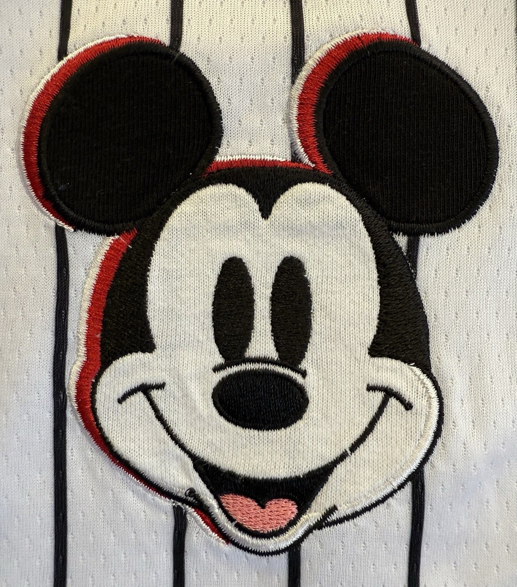 🔥Disney Parks - MICKEY MOUSE - Pinstripe - Baseball Jersey - XL