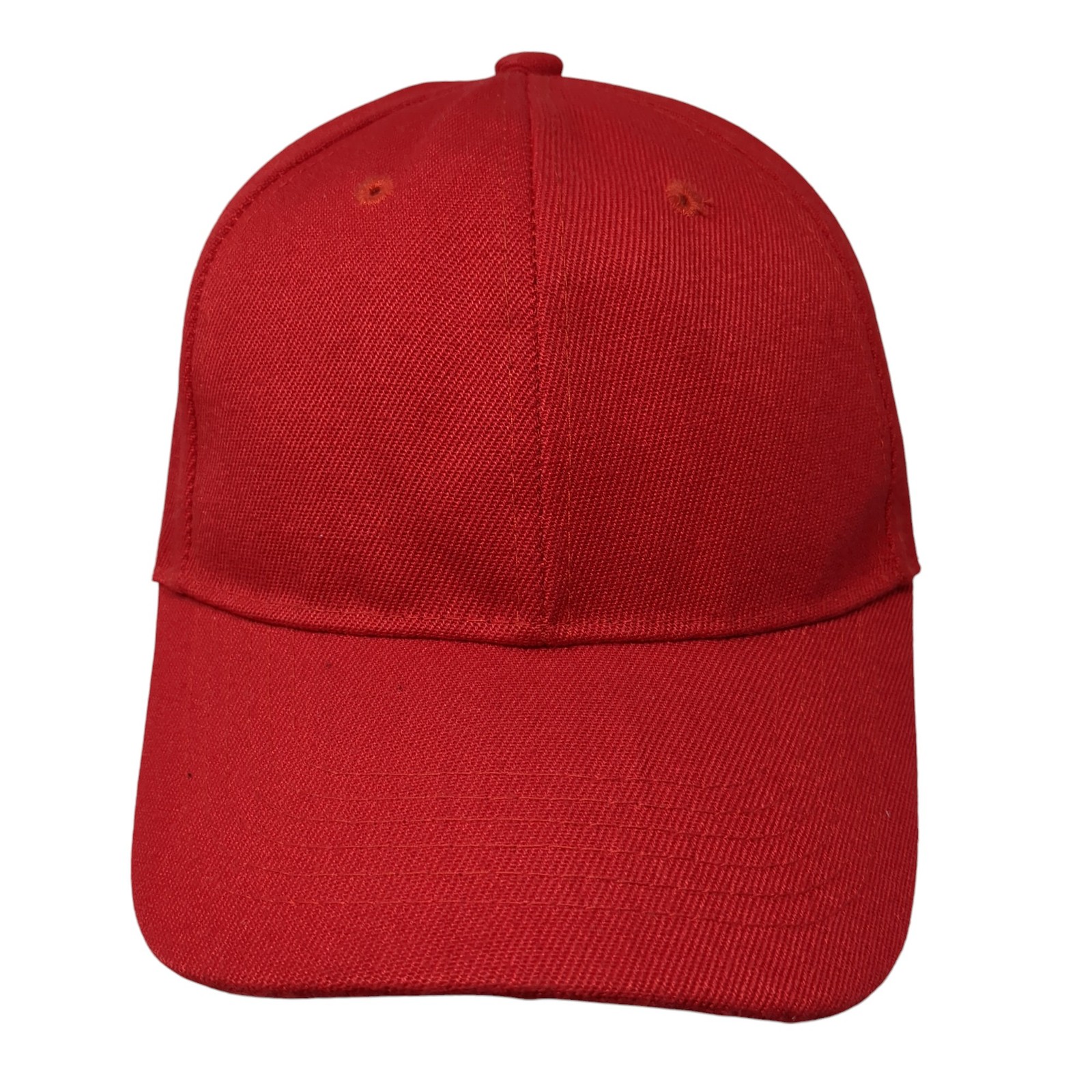 Unbranded Strapback Hat Red Solid One Size Adjust… - image 1