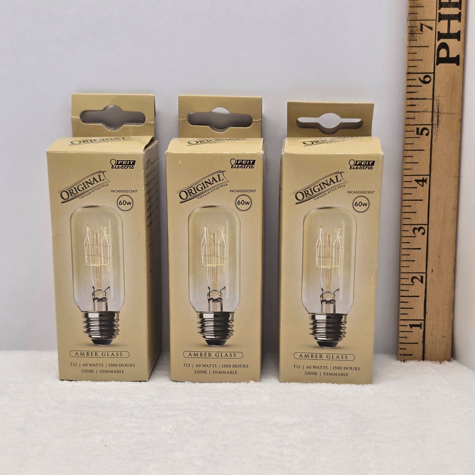60w Amber Glass T12 3 Pack